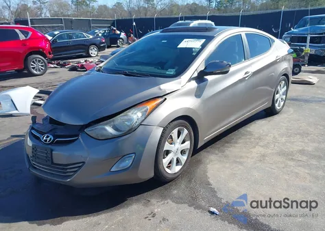 2013 Hyundai Elantra Limited z USA, uszkodzony, nr VIN 5NPDH4AE7DH284537